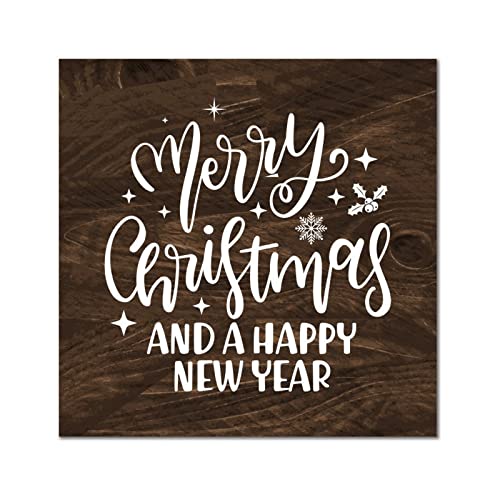 Panneau mural bois Merry Christmas de style vintage pour décoration intérieure suspendue