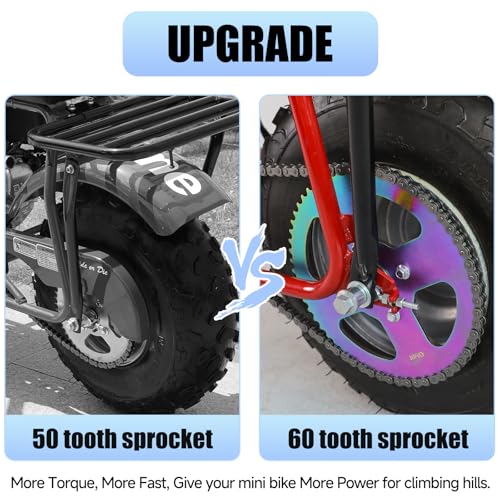 Image of YOXUFA #40 41 420 Chain Sprocket 60 Tooth 40mm Bore Replacement for Mini Bike Coleman BT200X CT200U CT200U-EX Baja Warrior MB165 MB200 TrailMaster Massimo Predator 212cc 196cc Powersports Go Kart Part