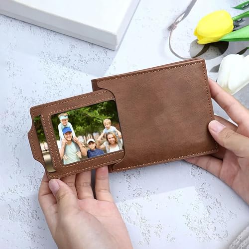 Custom Dad Photo Wallet Card Dad Gifts from Kids Personalized Metal Wallet Insert for Father Dad, Step Dad, Father-in-Law, Ideal for Birthday, Father’s Day, Christmas, Thanksgiving, Wedding (Card 8)3