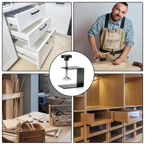 Tlence 6 Pack 3 Inch C Clamps, Drawer Front Installation Clamp, Heavy Duty Cold Rolled Steel Clamps, Desk Drawer Fixing Clip for Cabinet Mounting, Woodworking, Welding, and Building - Image 7