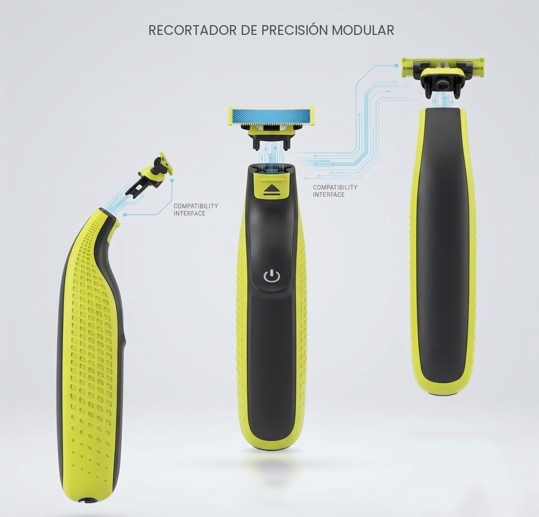 Juego de 2/3/4/6 cuchillas de repuesto de acero inoxidable compatibles con todos los modelos OneBlade - Cuchillas antifricción (4)