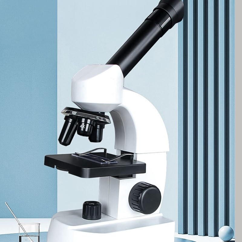 Microscopio de escritorio para educación en biología, herramienta de enseñanza compacta de tamaño pequeño para estudiantes y laboratorios de ciencias