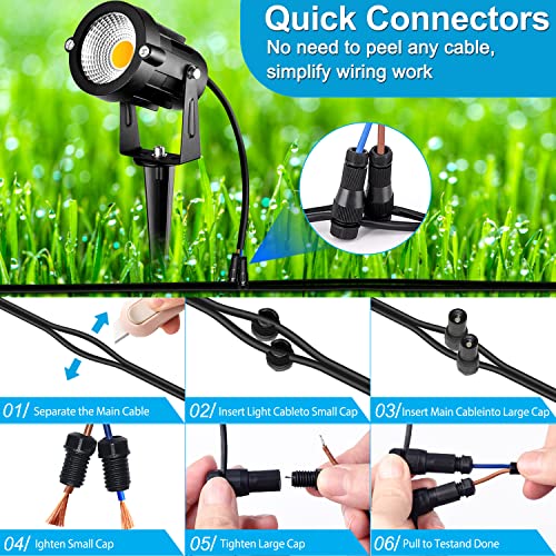Puvorxi 10W Low Voltage Landscape Lights, 12V Warm White 3000K Outdoor Spotlights Ip66 Waterproof Garden Lights For Tree Garden Yard Pathway(6 Pack With Connector) #TOP4