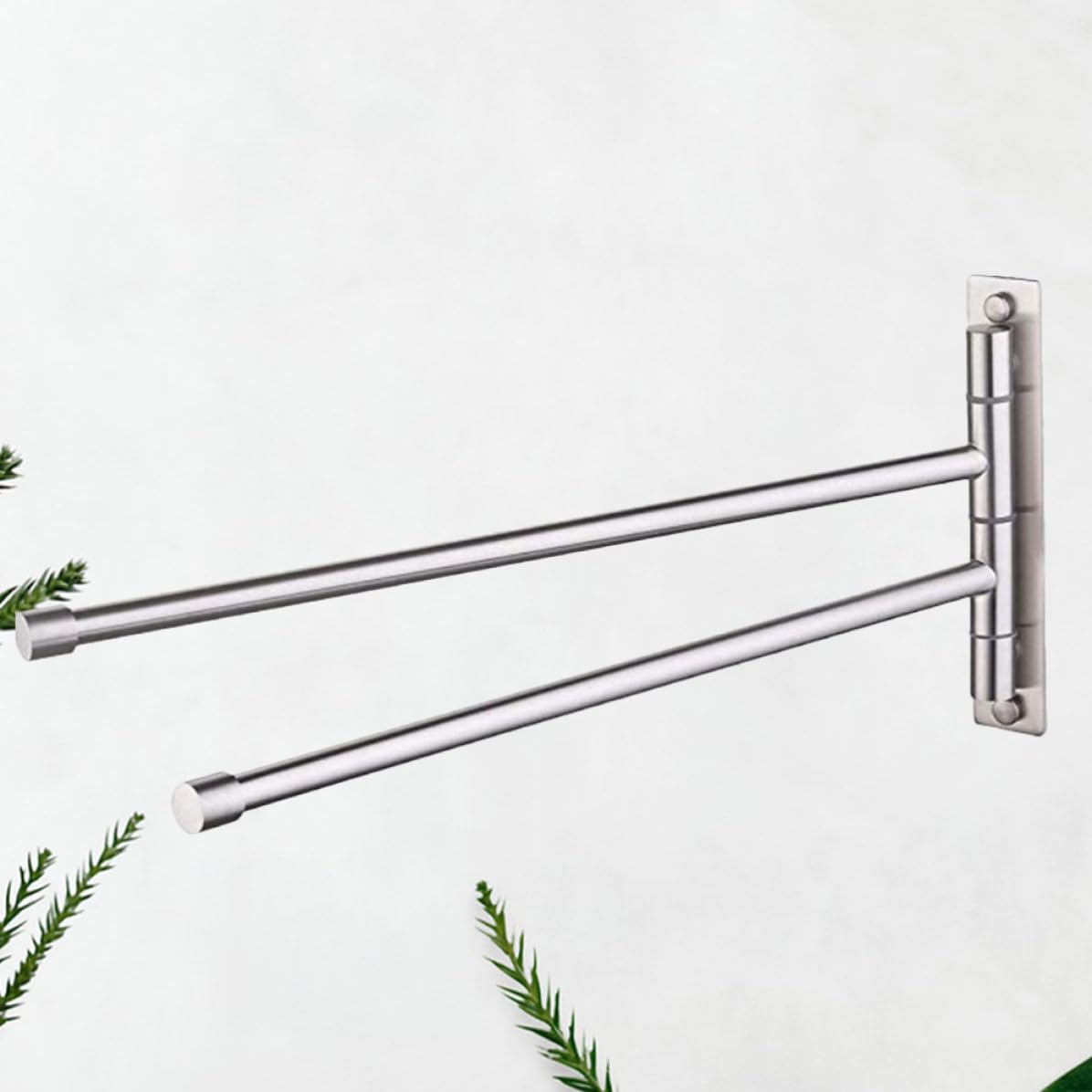 Acero Inoxidable Toallero de Pared Dos Barras Giratorias