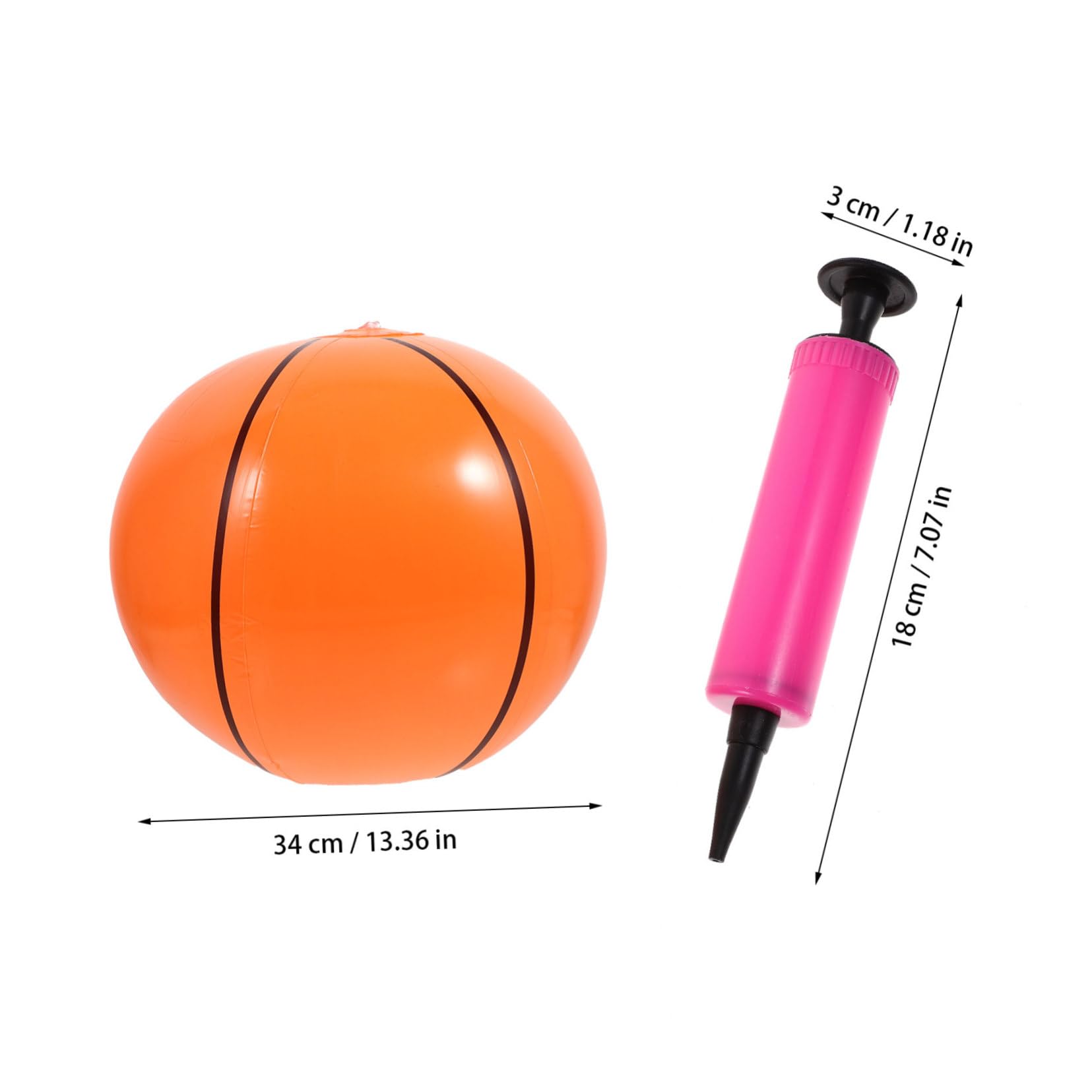 BESPORTBLE 1 Set Inflatable Beach Balls Inflatable Sports Balls for Pool Beach Summer Parties Includes Pump for Throwing Catching Bouncing Fun Random Color