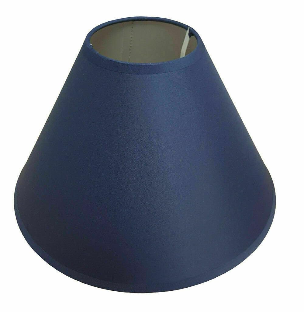 Sales Today Interiror Navy Blue 9" (23Cm) Cotton Textured Fabric Coolie Light Shade Table Ceiling Lamp Shades (Navy Blue)