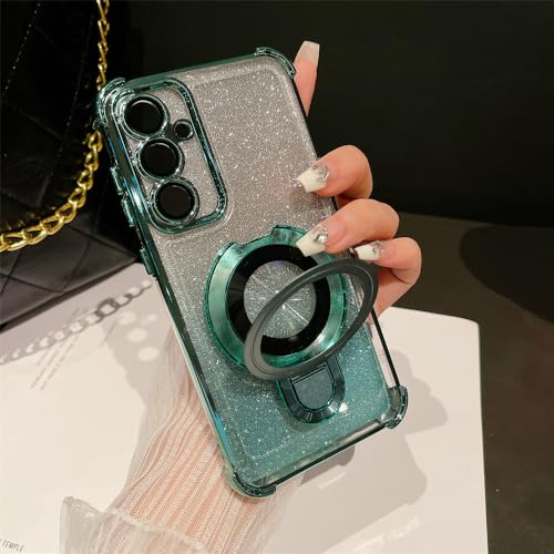 Coque magnétique Samsung S23 Plus avec anneau support et paillettes