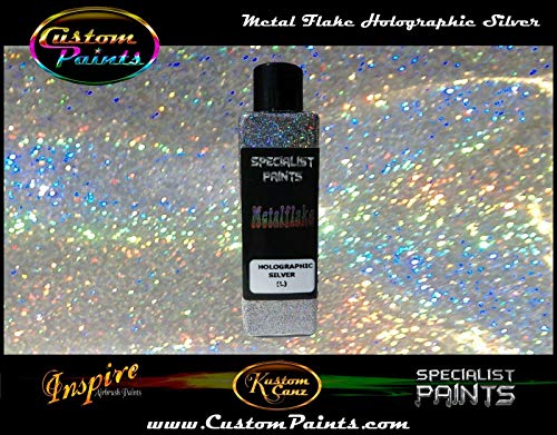 Specialist Paints 2oz of Holographic Metal Flake Silver - Medium 008HEX