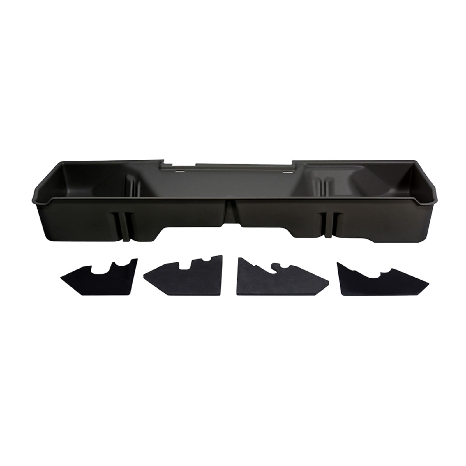 DuHa 10001 Under Seat Storage fits 1999-2007 Chevy Silverado/GMC Sierra 1500 2500 3500 Extended Cab Classic |Dark Grey Heavy-Duty Back Seat Organizer | Includes Dividers