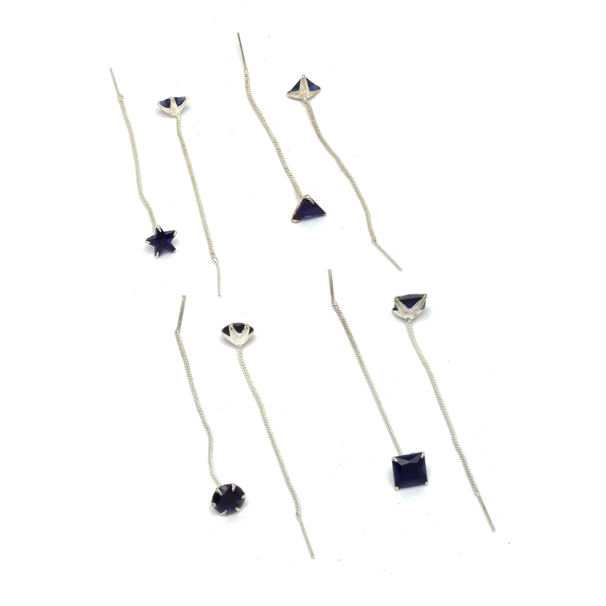 KENNICE Rhodium-Plated Silver Toned American Diamond studded Needle Drop Earrings For Women & Girls (B0C4Y22LNK) Amazon Price History, Amazon Price Tracker