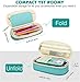 MoKo Large Capacity Pencil Pen Case, Big Capacity Storage Bag Pouch Holder Box, Stationery Organizer with Zippers for Office/School Supplies - Beige & Mint Green