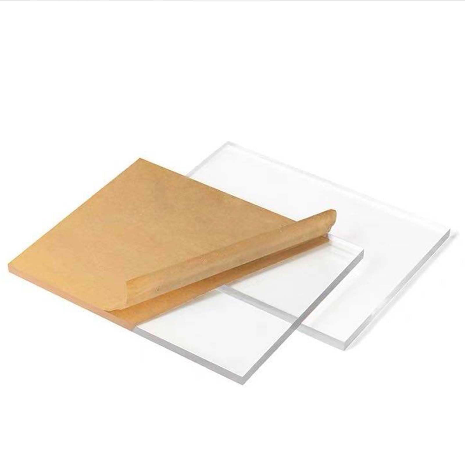 WOFDALY Clear Acrylic Sheet 2mm Panel Plastic Board for Retail Display Sign Holder Menu Board Protection Cover Office Craft Laser Cut Projects,300mmx300mmx2mm(2pcs)