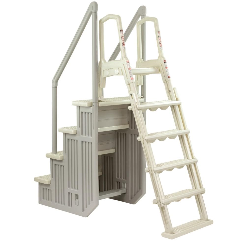 Escalera para piscina con peldaños antideslizantes 36" x 81" miniatura 2