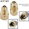 Aupoko R12 R22 to R134a Adapters, R134A Refrigerant Tank Adapter Kit with Valve Core Remover, 1/4" Male to 1/2" Acme Female, 1/4’’ SAE Female X 1/2’’ Acme Male Refrigerant Tank Adapters #5