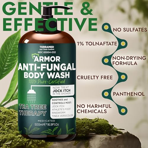 Image of Antifungal Body Wash with Tea Tree Oil for Ringworm & Jock Itch Treatment