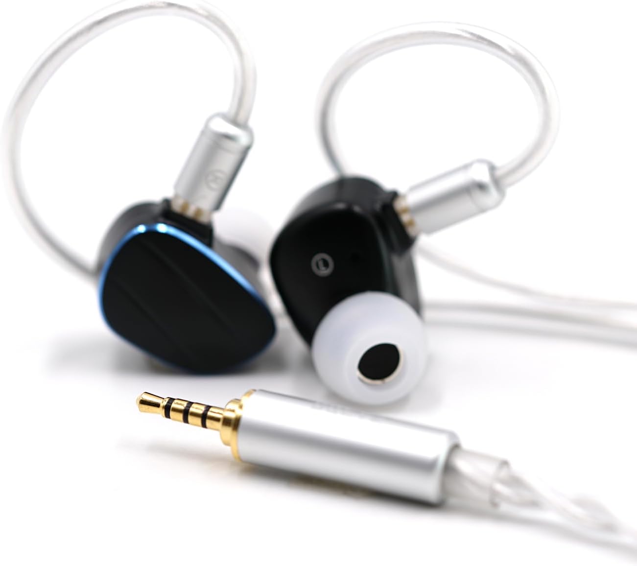 BQEYZ Cloud in-Ear Monitor Earphones, 10mm Dual-Cavity LCP Dynamic Driver IEM Earbuds, HiFi Wired Headphones with Airflow Tuning System for Audiophiles/Musicians (Black, 2.5mm)