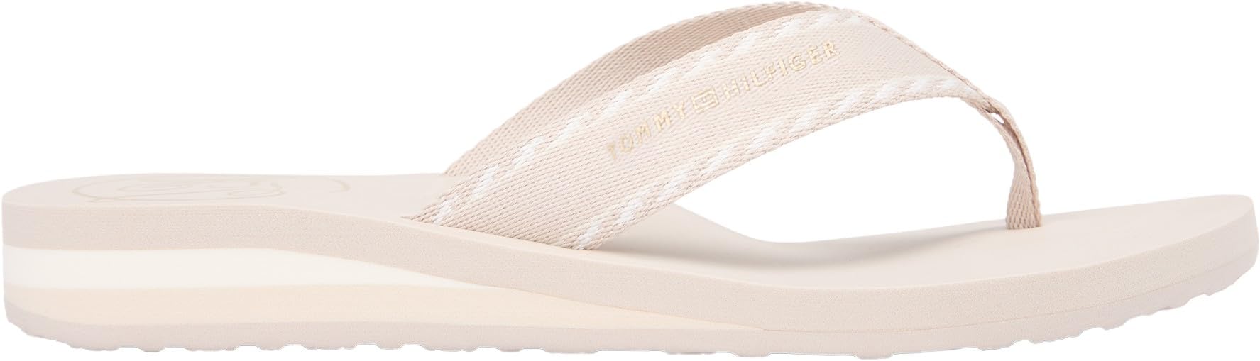 Tommy Hilfiger Damskie klapki HILFIGER WEBBING BEACH SANDAL FW0FW09038, KHAKI (klasyczny kamień), 41, Khaki klasyczny kamień, 41 EU