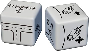 Horrible Guild Railroad Ink: Deep Blue Edition - Roll Dice and Draw Railways and Routes, 7 Rounds to Expand Your Rail Map - Expansion Dice Included Ages 8 & Up (Packaging may vary)
