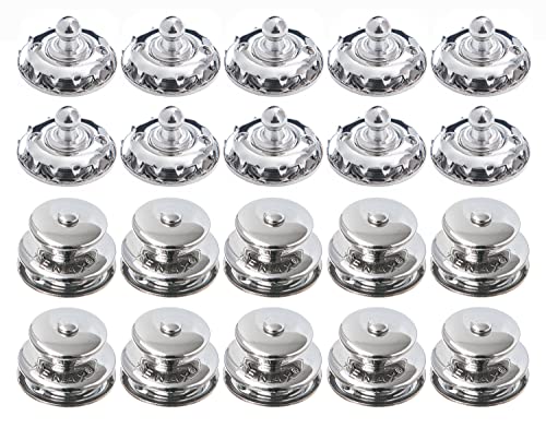 New Marine Tenax - 10 Pezzi Superiori Grandi + Viti In Tessuto