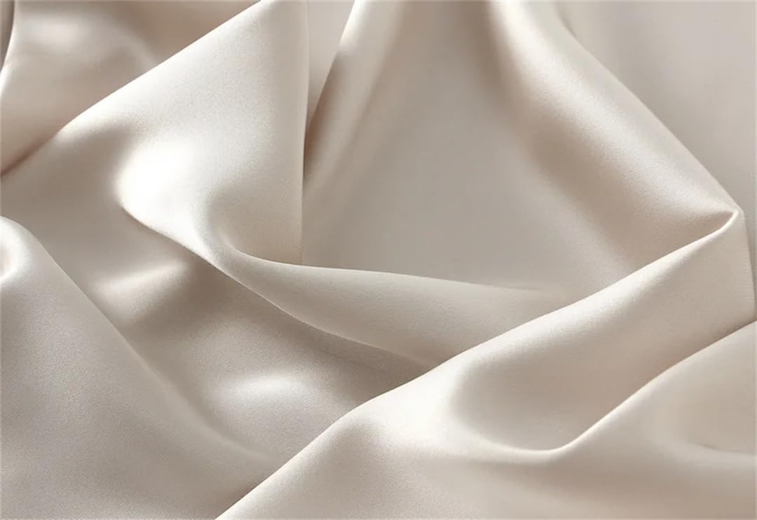 Jupe midi en satin de soie pour femme - Taille haute - Élastique - Vintage - Jupe trapèze ample
