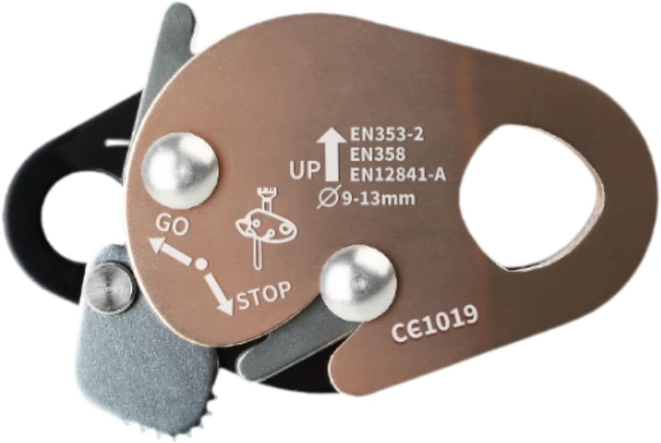 Rope Grab Adjuster for Climbing with Self-Locking Fall Protection for Arborist Activities