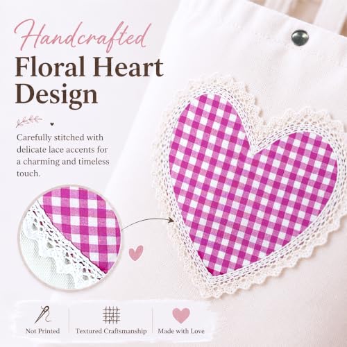 Image of Christian Tote Bag Gift for Women, Canvas Bible Bag Handmade Floral Cross