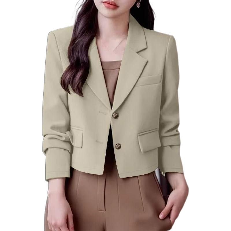 Veste de bureau pour femmes blazer court cintré pour réunions et business