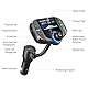 Bluetooth FM Transmitter mit 1,7 Zoll Display und Zwei USB Ports (Schwarz)