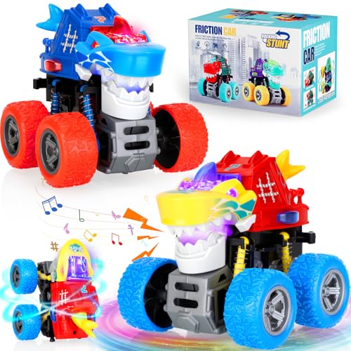 JODUDLR Monster Truck Toys for Ages 3-4,Shark Car Toys for 3 Year Old Boys