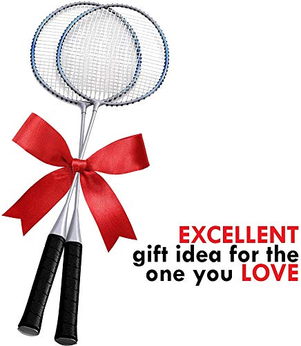 image for Trained Premium Quality Set of Badminton Rackets, Pair of 2 Rackets, L