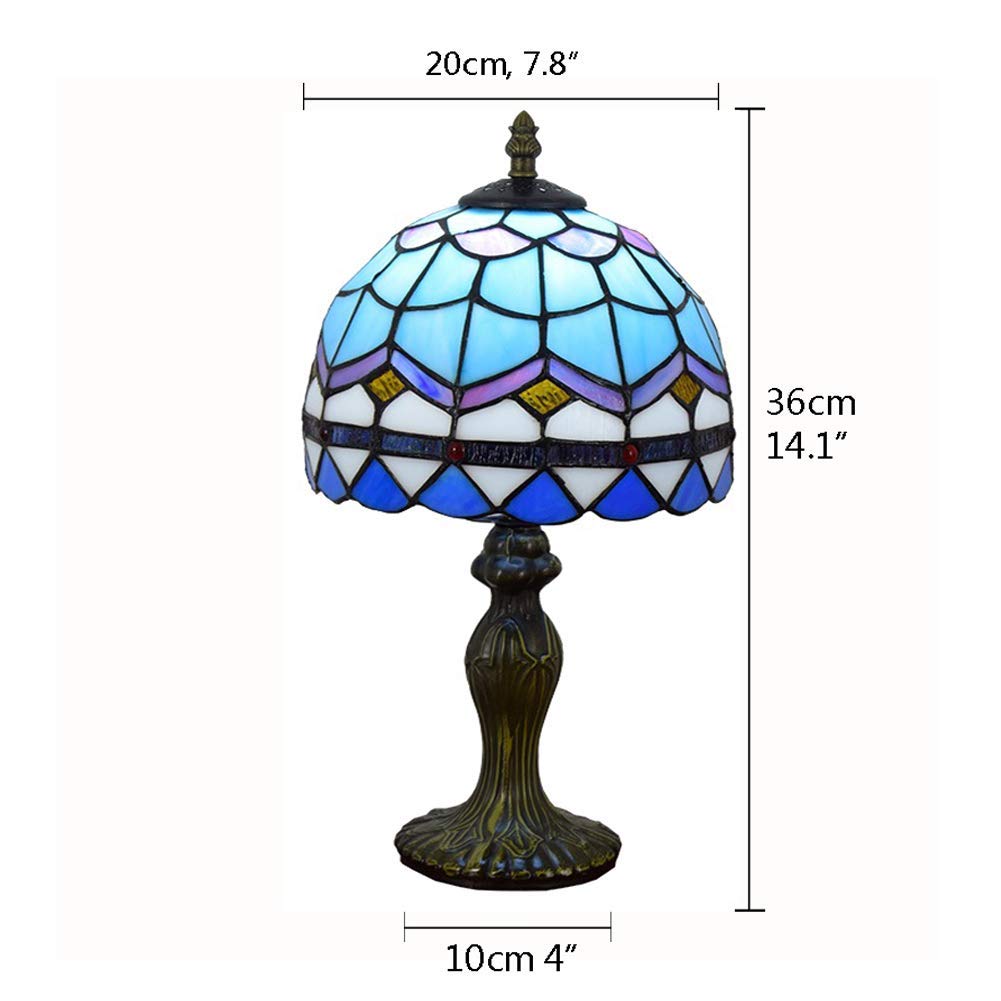 Amazon.co.jp: NZDY ブルーアンティークティファニースタイルテーブル