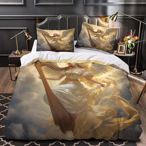 Housse de couette Tour Eiffel 3D en microfibre douce avec fermeture éclair cachée 260x220