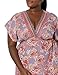 Angie Women's Plus Size SS Kimono Dress, ash Purple, 2X