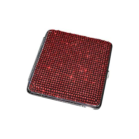 Zigarettenetui Klein Metall,MoreChioce Luxuriös Damen Glitzer Zigarettenetui 20 Zigaretten Edelstahl Auto Strass Zigarettenbox Wasserdichte Zigarettenhülle Zigarettenkasten Zigarettencase Cover