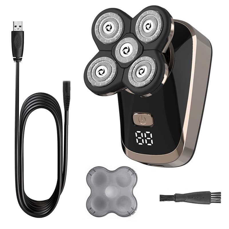 Afeitadoras de cabeza para hombres calvos, LED dosplay potente afeitadora eléctrica húmeda y seca para barba, cortadora de pelo facial y corporal,