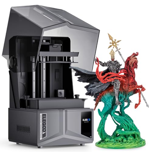 ELEGOO Saturn 4 Ultra Imprimante 3D RÃ©sine 12K MSLA, Nivellement Automatique, Impression 3D Rapide Ã  150mm/h, CamÃ©ra AI, Impression en Cluster WiFi, Grande Taille d'impression 220 * 122,88 * 218,88mmÂ³