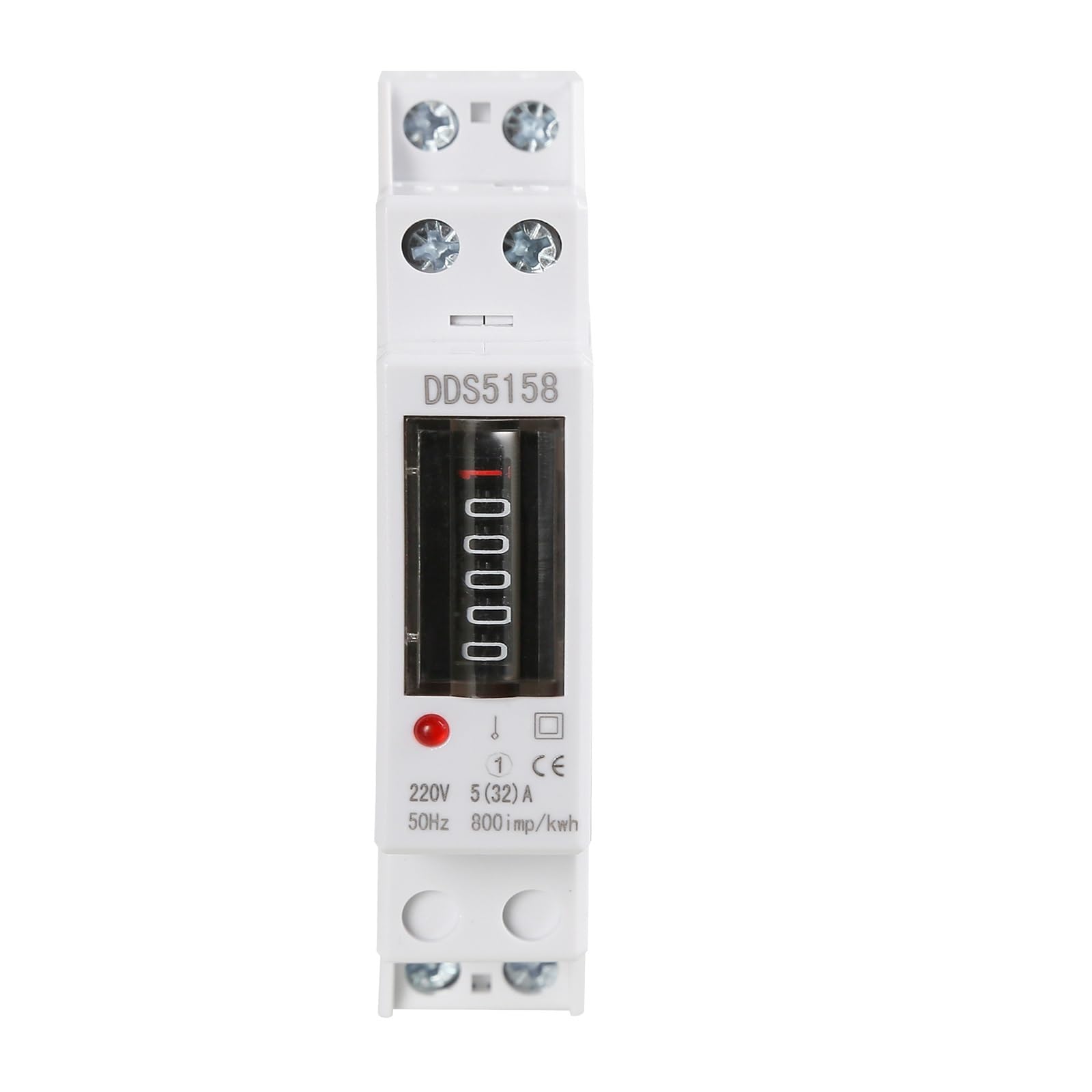 DEWIN kWh Meter, Electric Meter 1P AC230V 5-32A Single Phase Energy Meter LCD Power Consumption Meter