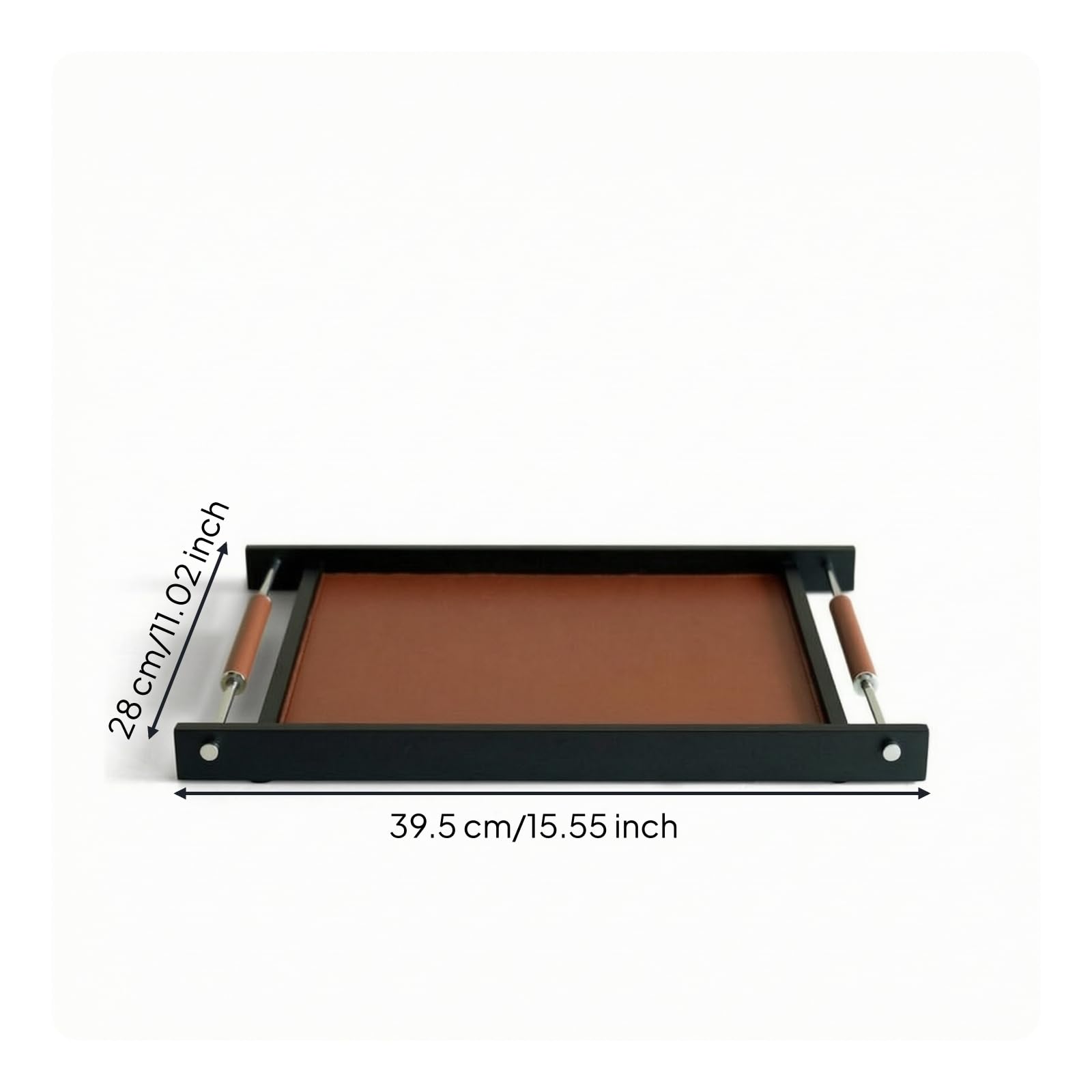 rockible Banja Multifuncional Banja Metal Resistente para Comedor, Marrón Café, 39.5 28 3cm