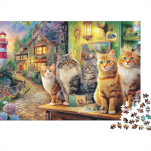 Rompecabezas de 1000 piezas Rainy Kittens para adultos de 38x26cm