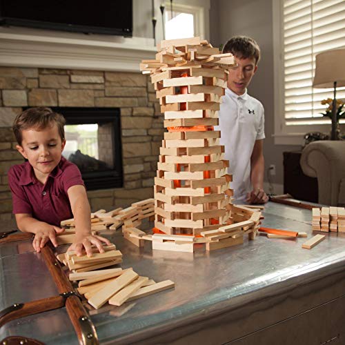 Image of Fat Brain Toys Timber Planks 300 Piece Set - Wooden STEM Construction Set, Ages 3+