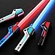 Shengruili Laserschwert Kinder,Duell Lichtschwerter,2 in 1 Lichtschwert,RGB 12 Farben Lichtschwerter,Smooth Swing USB Wiederaufladbare Laserschwert,Cosplay Spielzeug für Kinder Geschenk