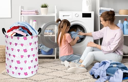 Image of Large Laundry Basket Canvas Storage Bins Baby Nursery Hamper for Boys and Girls Toy Box Gift Baskets for Home,Office,Home Decor