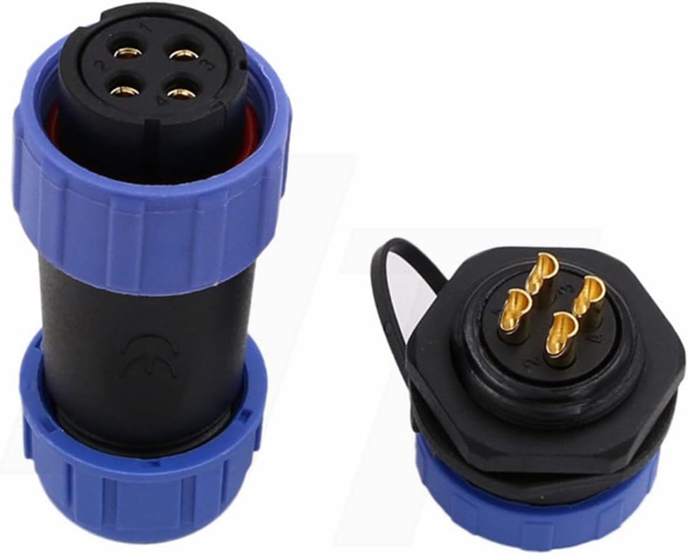 HangTon HE21 4 Pin Power Circular Waterproof IP68 Connector Female Male for Industrial Electrical Automotive Marine Devices