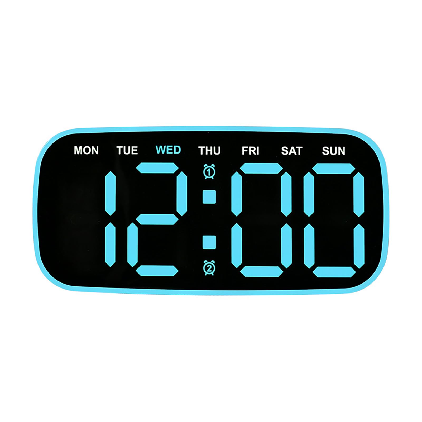 Nucelit Digital Alarm Clocks for Bedrooms Desk Clock with Date, Day of Week, Temperature, Dimmer for Bedside Table, Living Room Desk Alarm Clock