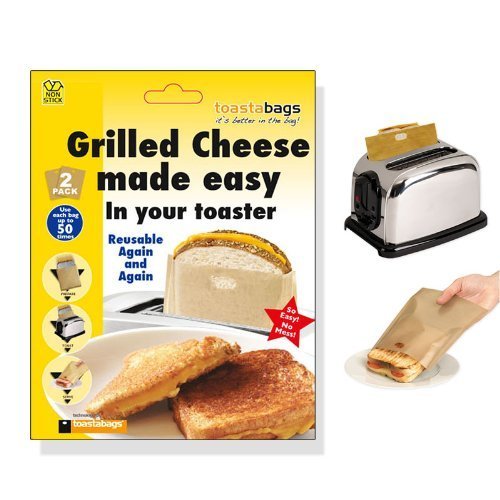 toastapockets - Reusable up to 50 Times Each, Twin Pack - toastabags