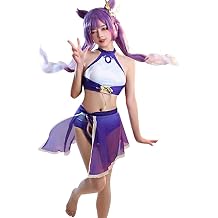 Kawaii Anime Women Swimsuit Genshin Keqing Swim Suits 3 Piece Set Swimsuit Coverup for Women 2024