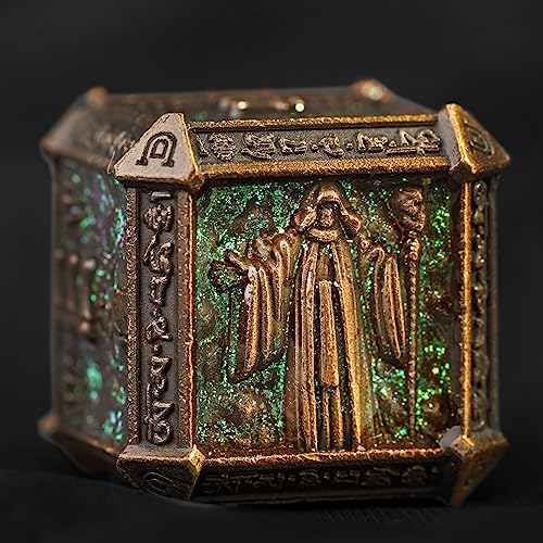 Image of DND Metal Dice Set D&D Polyhedral Dice Set with Gift Box Metal Box DND Dice Set Polyhedron Dice for Dungeons and Dragons MTG D&D RPG Table Games D4 D6 D8 D10 D12 D20 Role Playing Game