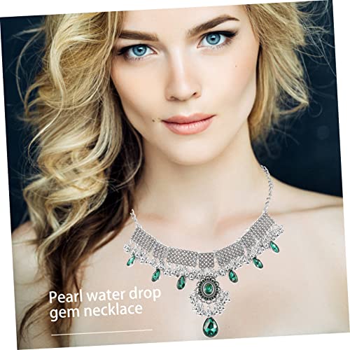 Collar de perlas pendientes de gota en forma de Y para mujer 3