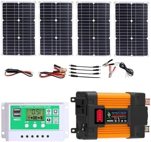 Kompletny zestaw systemu falownika słonecznego 10 sztuk 4000 W/6000 W, składany panel słoneczny wodoodporny 100 W, kontroler ładowania słonecznego 12 V50A