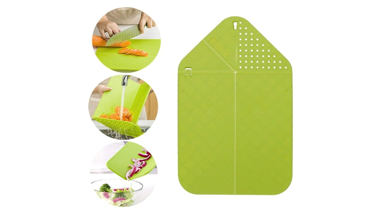 ECODEX Foldable Cutting Board & 1 Strainer | 2 15"x9" Foldable Cutting Boards | 1 Folding 15"x9" Strainer/Board - Perfect Size for Everyday use